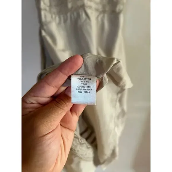 Johnny Was Cream Lace-Trim Midi Dress - Picture 8 of 8